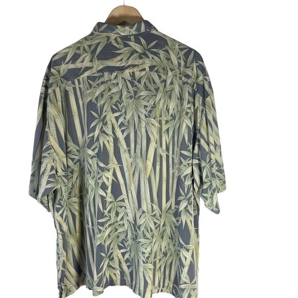 Tommy Bahama Bamboo Palm Print Silk Shirt Sz XXL - Picture 2 of 5